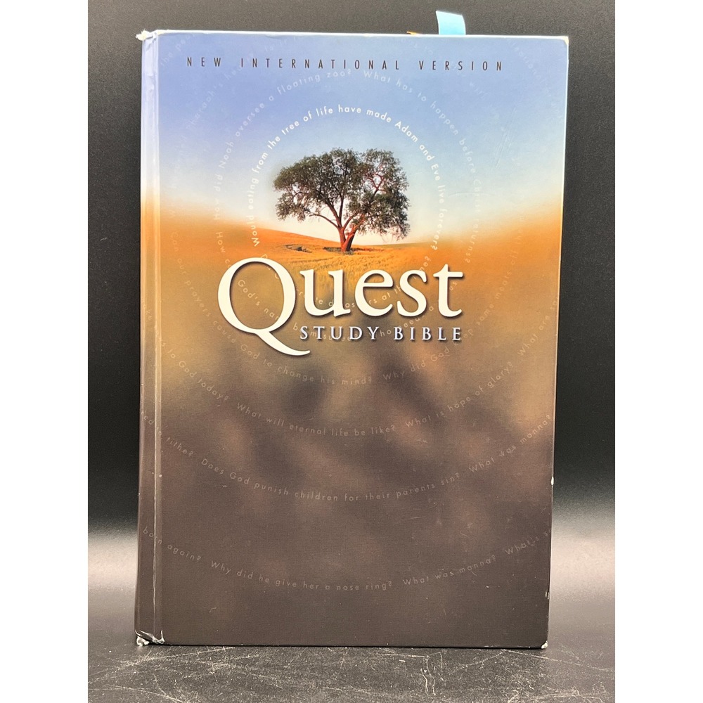 NIV Quest Study Bible Zondervan Hardcover w/ Personal‎ Commentary 1994